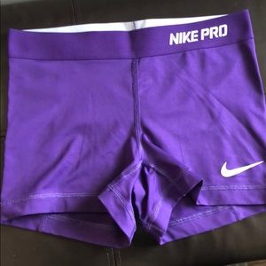 Purple Nike pro spandex!